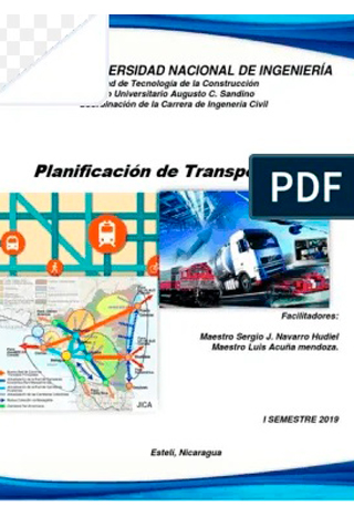 Navarro, H. Acuña, L. (2019); Planificación de Transporte; Esteli, Nicaragua.
