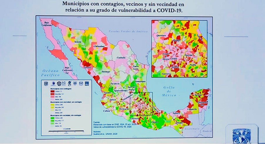 PRESENTA LA UNAM ÍNDICE DE VULNERABILIDAD EN MÉXICO ANTE COVID-19