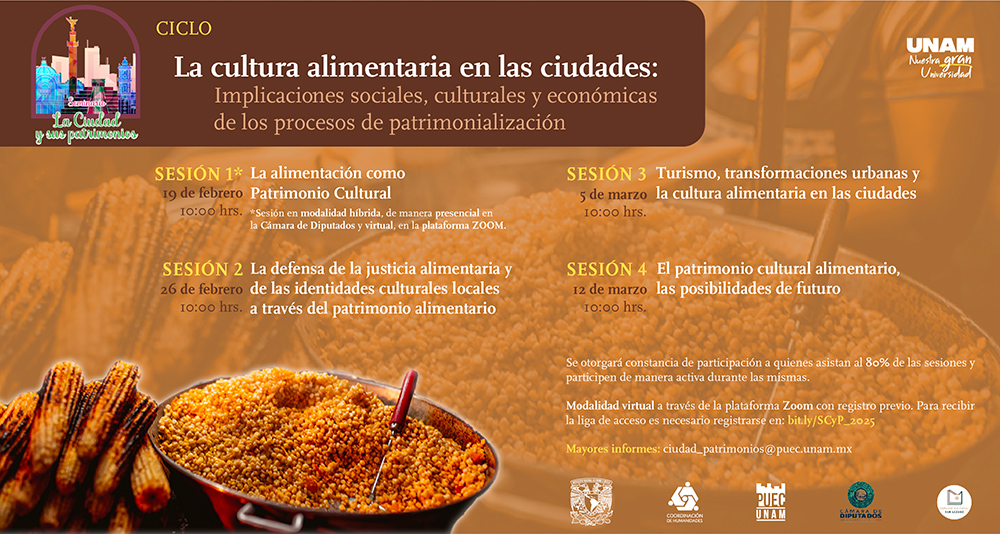 Ciclo La cultura alimentaria en las ciudades: implicaciones sociales, culturales y económicas de los procesos de patrimonialización