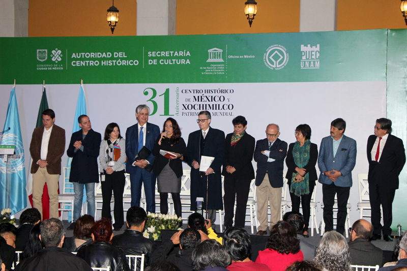 Conmemoran 31 años del Centro Histórico de la Ciudad de México y de Xochimilco como Patrimonio Cultural de la Humanidad